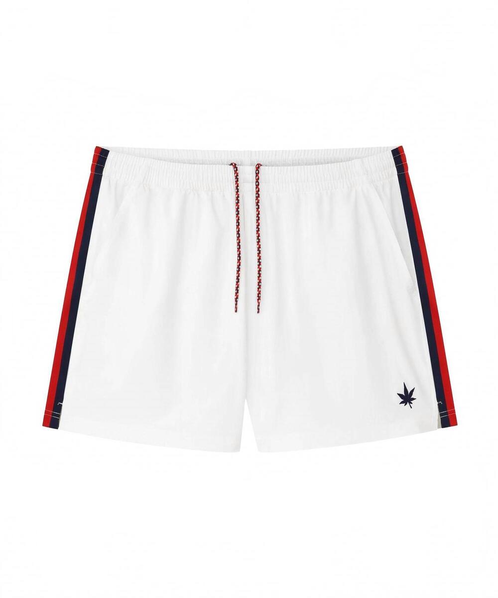 NEW BOAST men's tipped match short in white/red/navy tipping